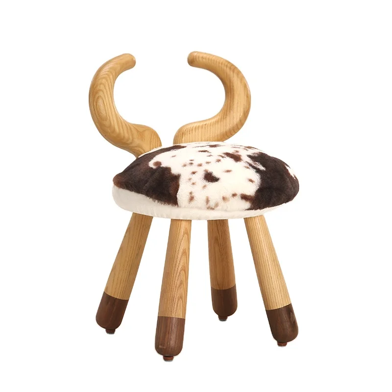 
Custom your own design stool party animal kindergarten wooden child child chair for kids 
