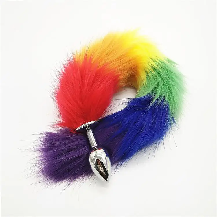 Romance Cosplay False Fox Tail With Metal Anal-Butt Plug Funny Toy Adult Game butt plugs beginner
