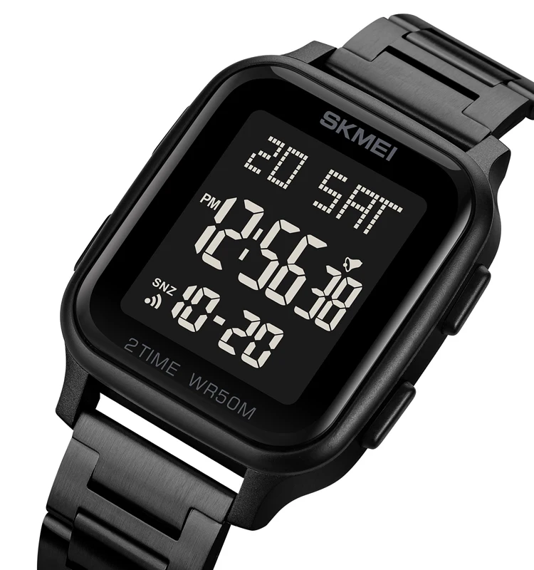 Top selling skmei 1859 jam tangan  rectangular 50 meters water resistance digital watch sport watch men wrist