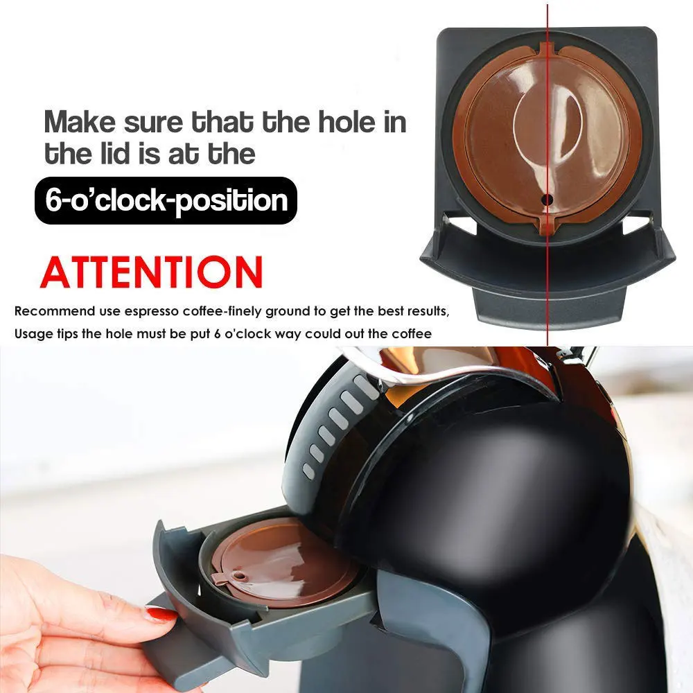 Coffee Capsule Filter 3Pcs/Lot Plastic Refillable Coffee Capsules 200 Times Reusable Compatible For Cafe Dolce Gusto