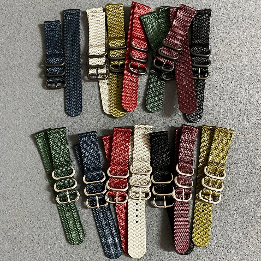 Custom Zulu Watch Straps Navy Dark Blue color Two piece 20mm 22mm Wrist Belt Nylon Fabric