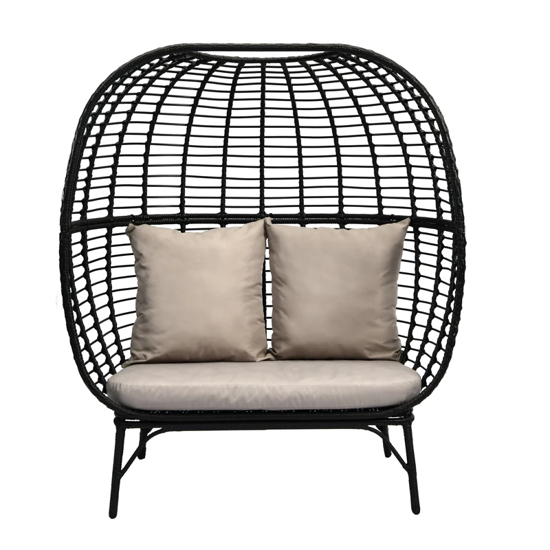
VERA garden rattan loveseat wicker round single sofa, rattan wicker sofa 