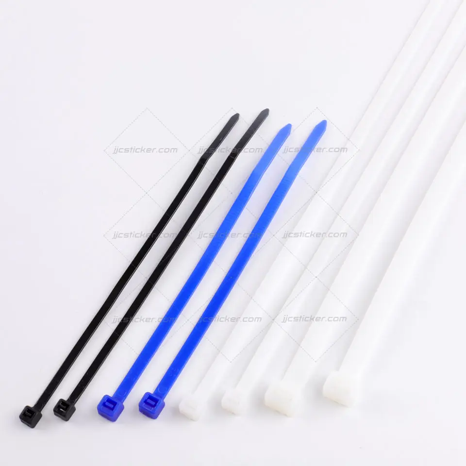 High Quality Nylon 66 Custom Tag Self-locking Nylon Cable Tie,Reusable Automatic Zip Plastic Cable Tie,Mount White Cable Ties