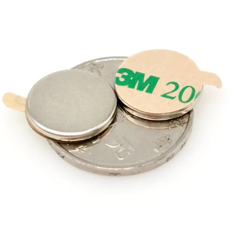 N35 N52 Neodymium Rectangle Disc Ndfeb Magnet With 3M Adhesive