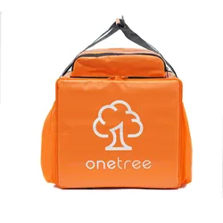 Customized style color Free logo print fast food takeaway Double sub pizza bag thermal bag  delivery food bag