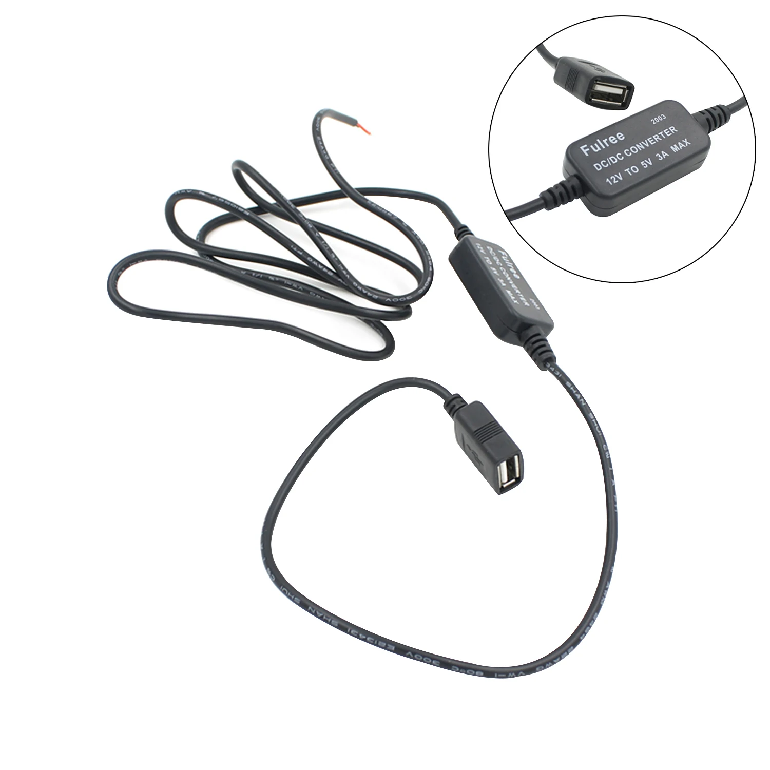 DC 12V to 5V 3A Single Usb Port Car Charger Converter