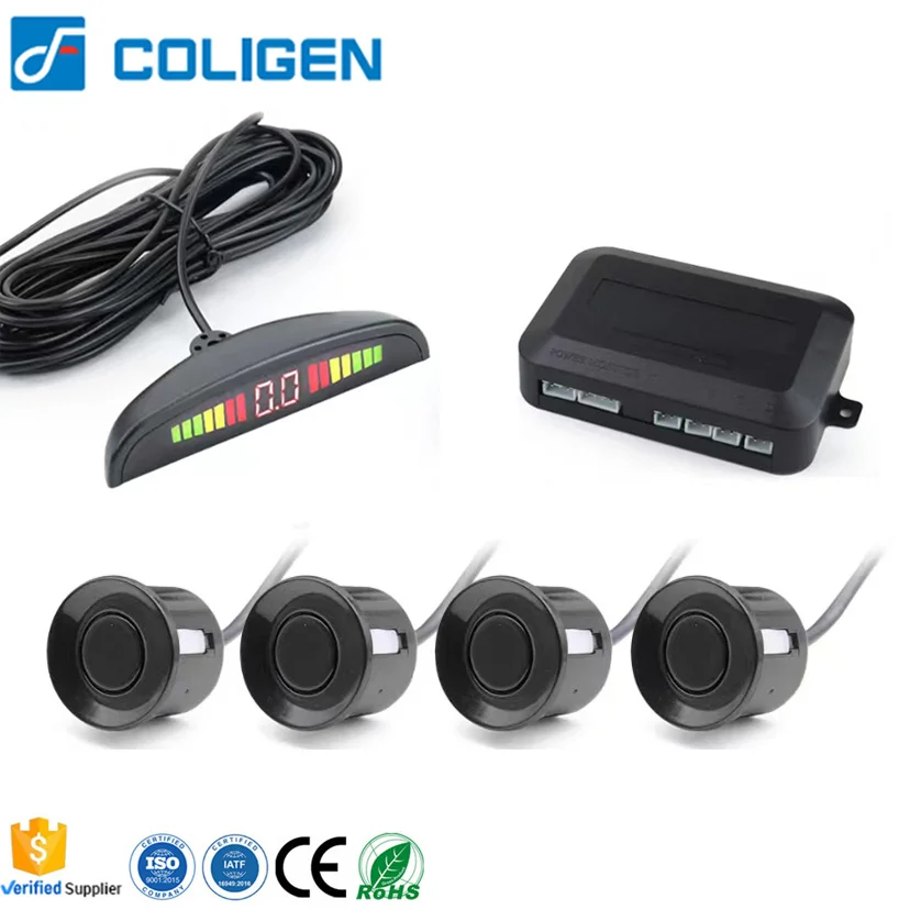 Coligen 2 Years Warranty Front Rear Parking Radar Car Parking Sensor With LED Display Car Reversing Aid