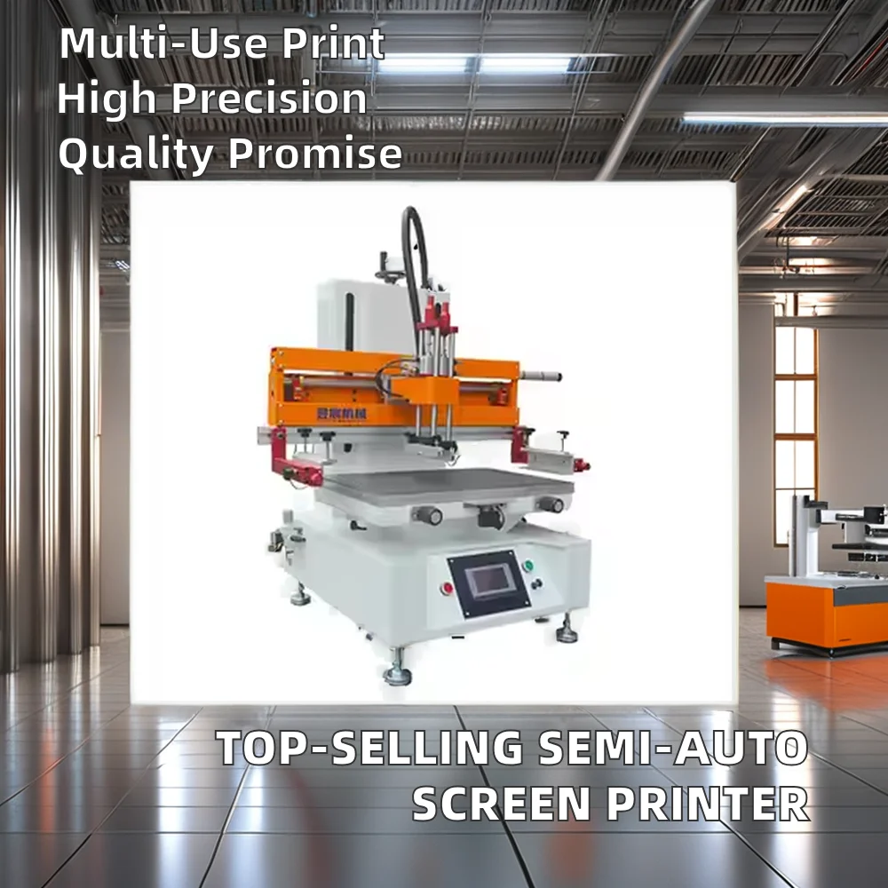 Hot Sale Automatic Semi-Automatic Flat Tabletop Screen Printer High Vacuum Table Highest Market Share Label Motor Gear Bearing
