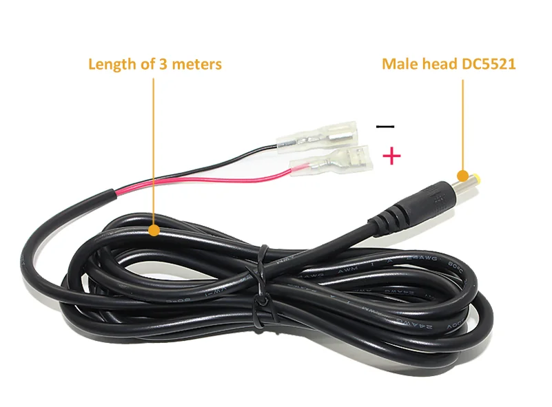 21 Year Factory Keepguard Tail Camera power cable 3 meters external DC5521 Connecting Wires for game cameras