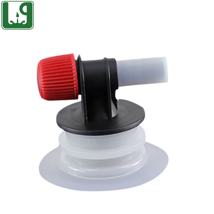 LEQUN supply plastic spout gland with tube connection for soy sauce bags in box