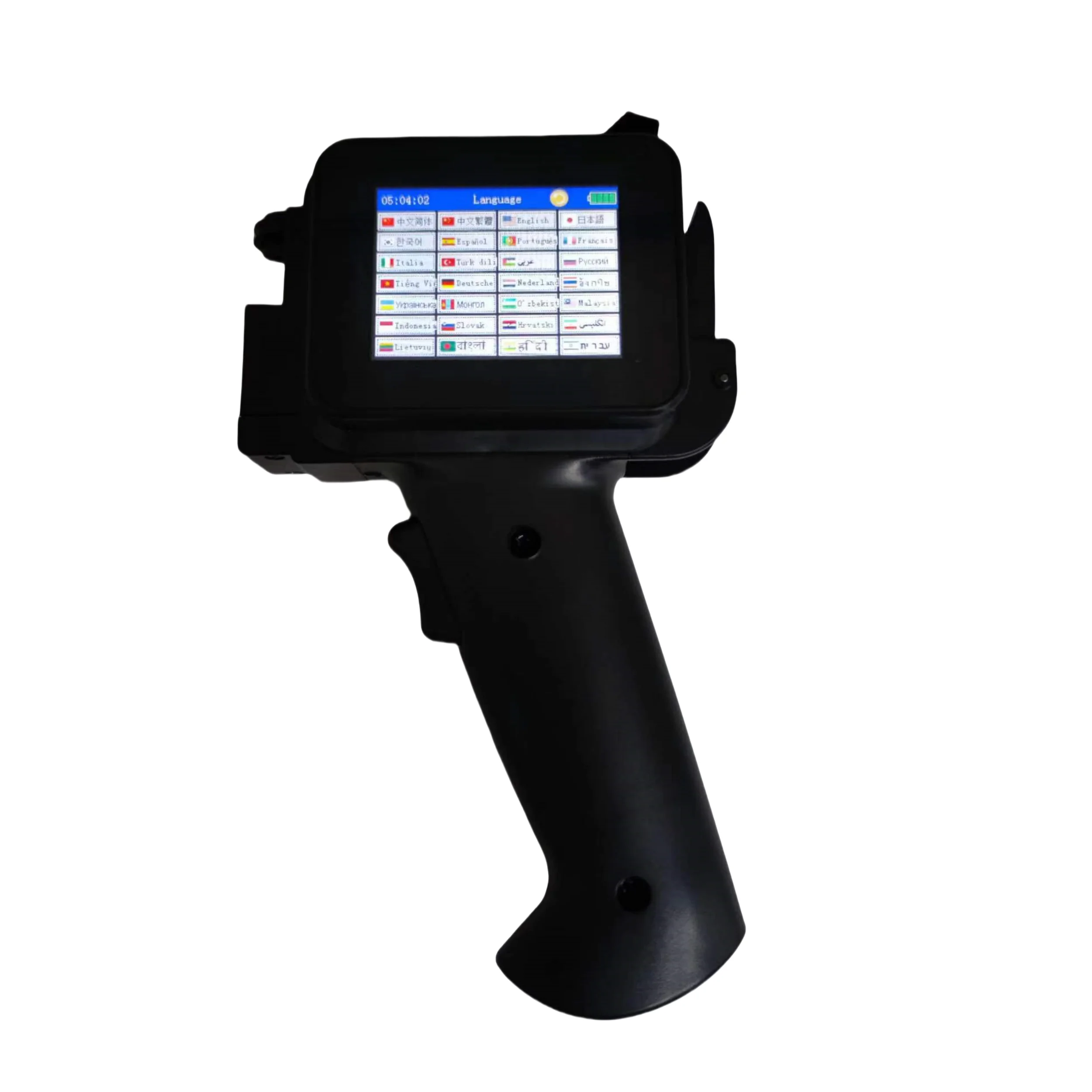 2024 New Arrival Handheld TIJ Inkjet Printer Touch Screen Printing Coding Machine on Flat Round Surface for Plastic Metal Glass