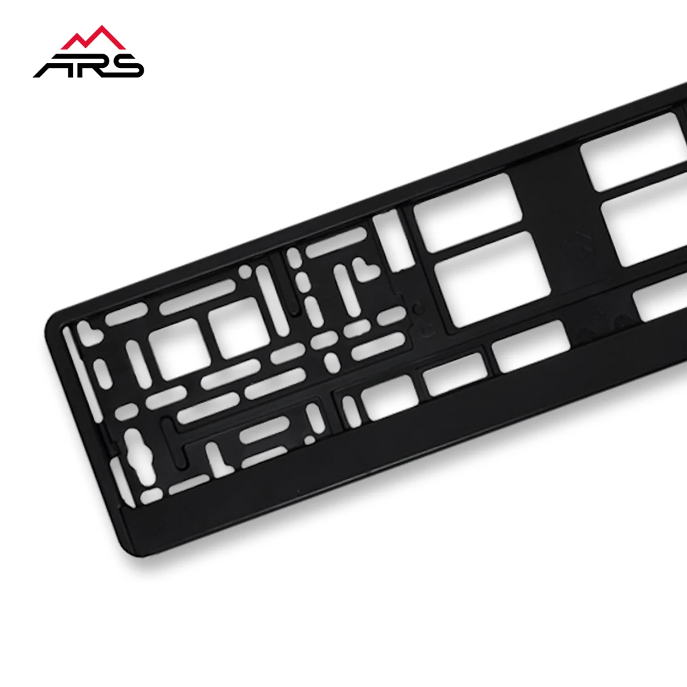 Black plastic license plate frame / holder European standard