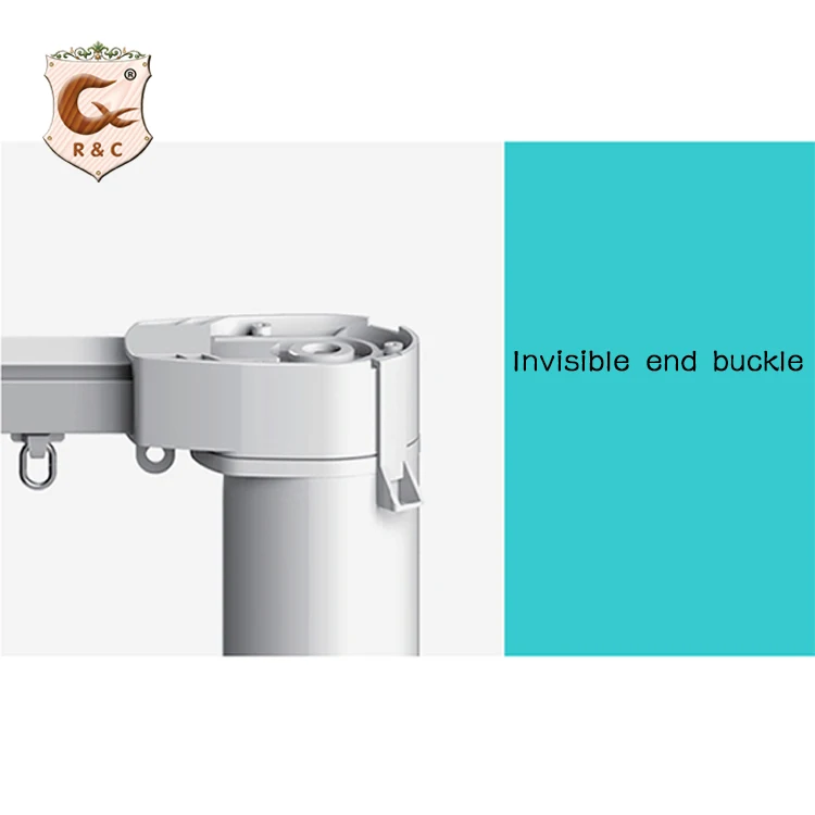 Wholesale Custom R&C Motor Ceiling Curtain Track Motorized Curtain Rail Track