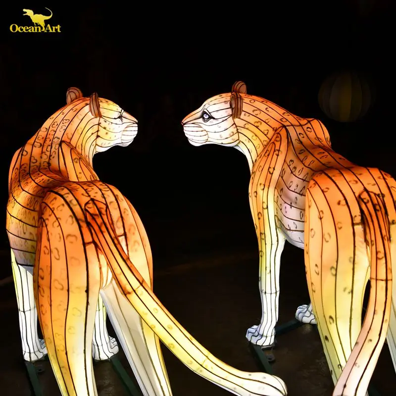 Chinese New Year Artificial Decoration Outdoor Waterproof Animal Silk Lantern