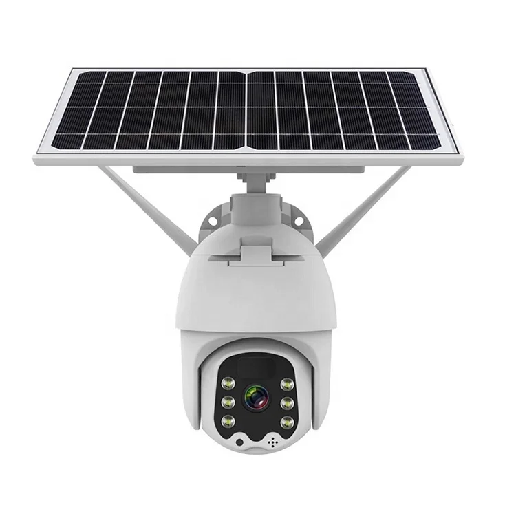Intelligent 4G Sim Wifi Solar Panel Energy System Outdoor Alert Ptz Security Camera 4G And Wifi Cctv Ptz Tuya Security Outdoor
