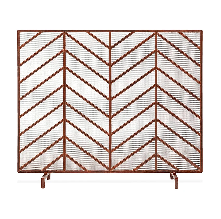 Antique Decor 3 Panel Scrolled Peacock Ornate Wrought 28 Inch Laptop Touch Screen Folding Fecral Fireplace Screen for Home Decor