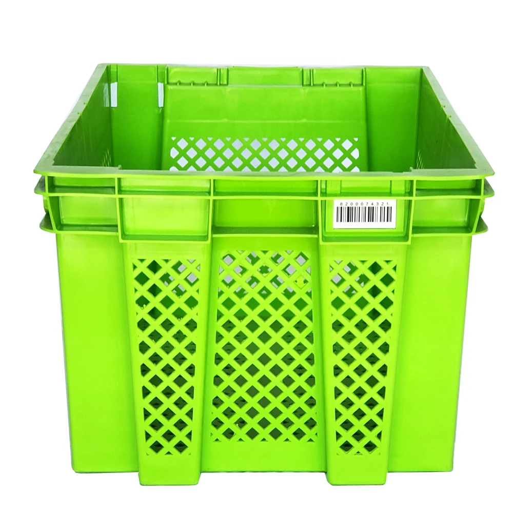 Customized nestable mesh vegetable plastic moving crates storage turnover box delivery harvest basket crates