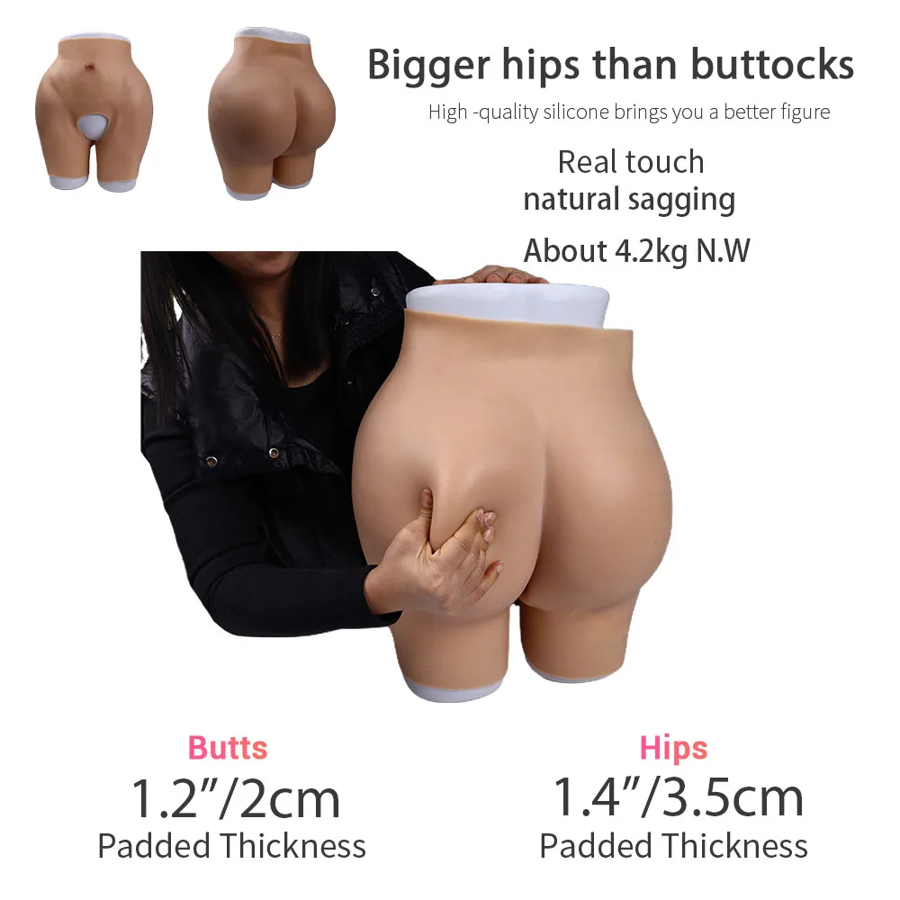Silicone Shaper Pants Large Bum Shape 3.5Cm Hips Pads Thickness And 2Cm Buttocks Padding Thickness shapers