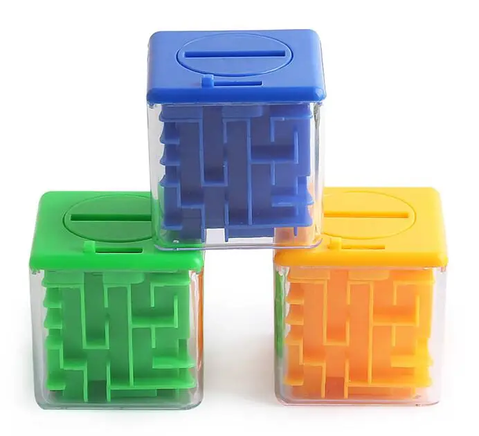 3D Maze Magic Cube Puzzle Speed Game Labyrinth Ball Toys Games Educational Kids Toys COLOUR BOX Plastic ABS Magic Cubes