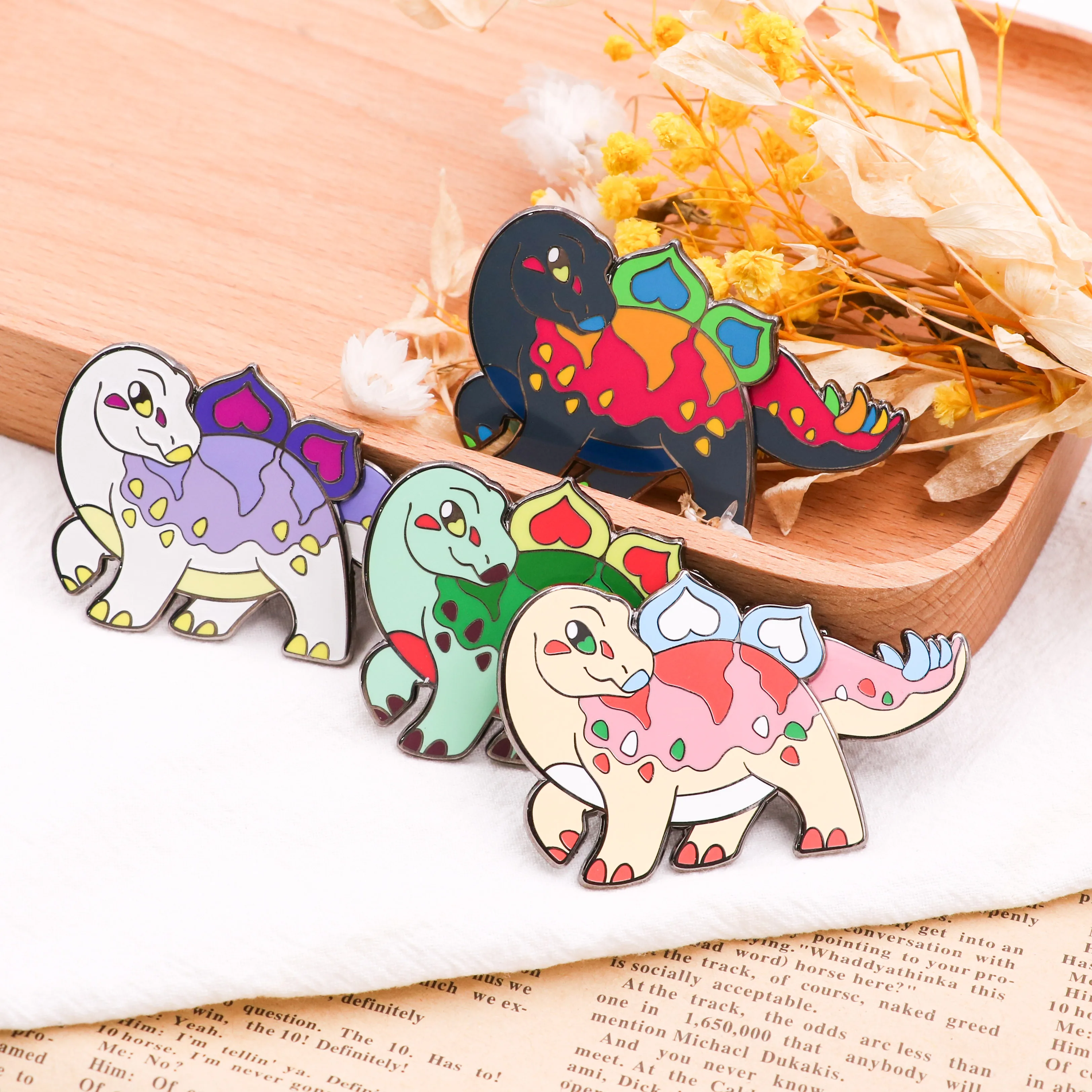 Cartoon rainbow metal badge Custom Enamel Charms Dyed Enamel Pin Charms For Jewelry Making hard enamel pin badge