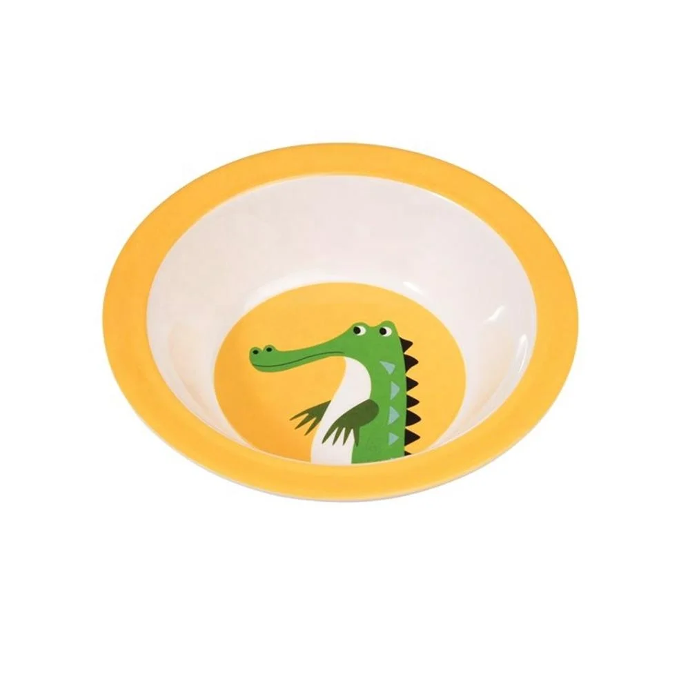 BPA Free Custom Print Dinner Set Bamboo Fiber Kids Dinnerware