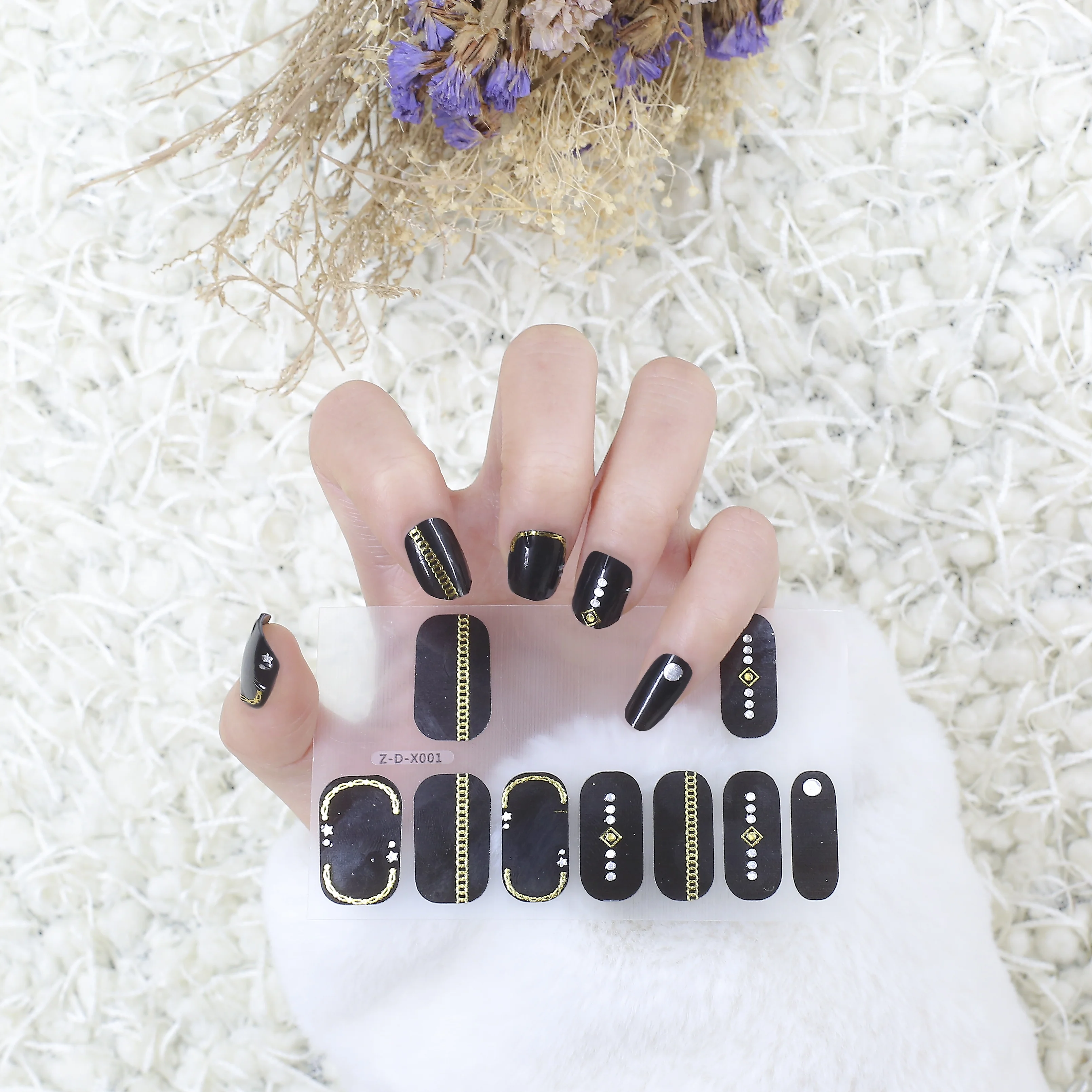 
Factory Price 100 desings Full Cover Nail Strips Jewelry Decoration Nail Manicure DIY Nail Art Stickers 