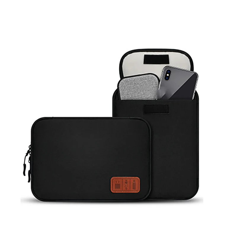 Travel Carrying Organizer Bag For Cable USB Charger Elastic Holder Mesh Pocket Storage Power Bank Hard Drive Tablet Sleeve Large