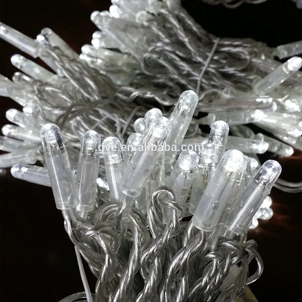  230V 120 LED White Color Rubber Cable Lights String For Christmas Holiday Decoration Indoor
