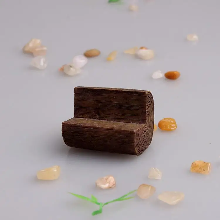 Деревянный каменный Маленький стул аквариумный сочный цветочный горшок пейзаж психологическая Песочная игра