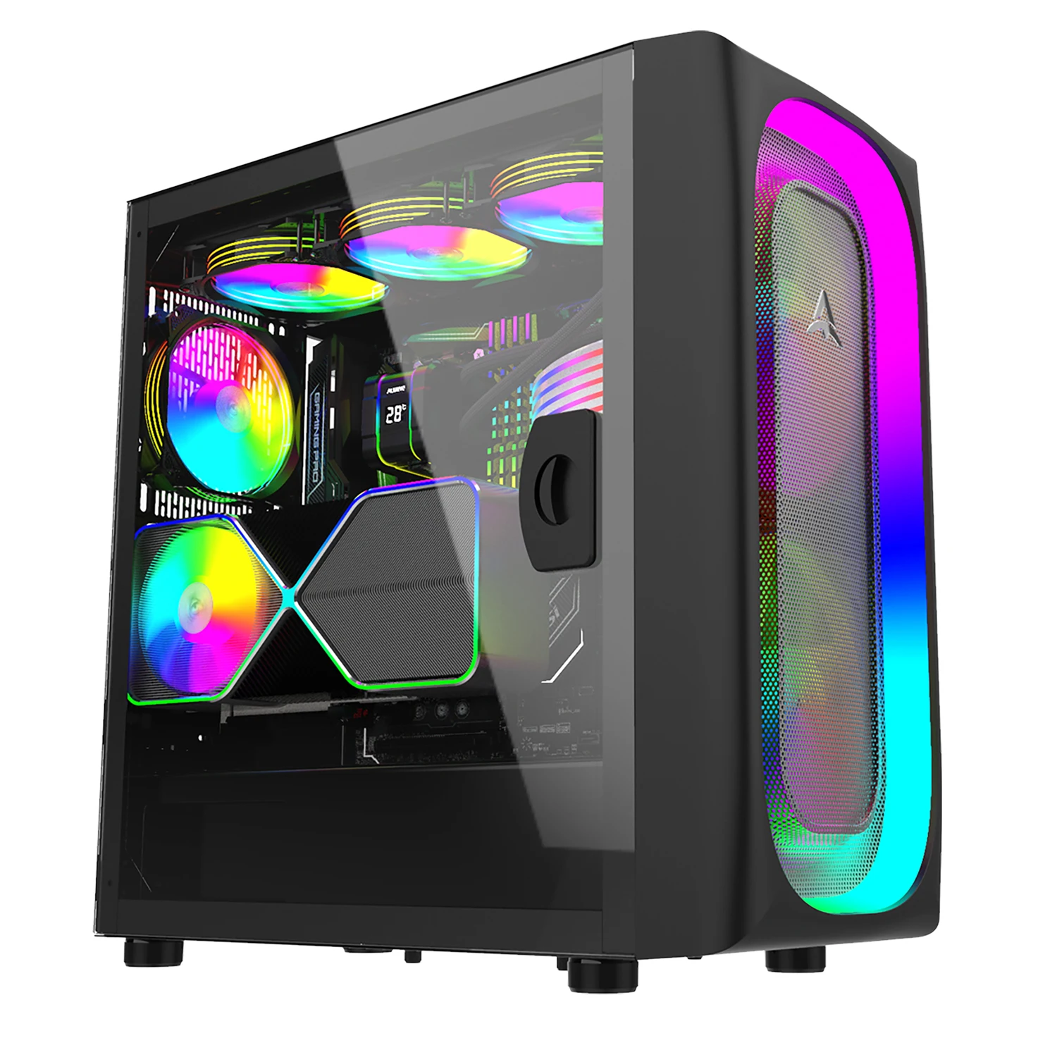 Alseye 2021 Новый Ai закаленное стекло игровой компьютер ПК корпус atx