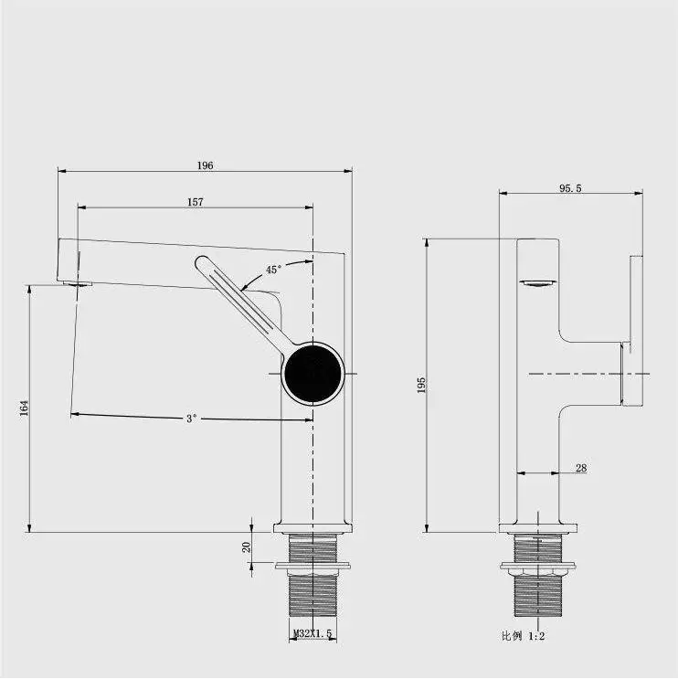 Brass Basin tap sanitary ware single handle hand basin faucet brass single hole hand wash basin faucets