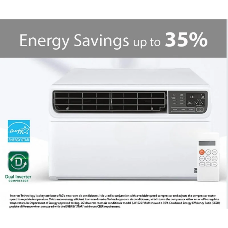 HOT DEAL 14000 BTU Air Conditioners Dual Inverter Energy Saving Remote Control WiFi Enabled App Ultra-Quiet