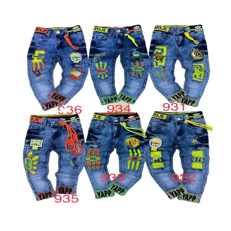 3.65 Dollar Model YQ209 Quicken Delivery Popular New Jean Boy Pant Stock With Different Size