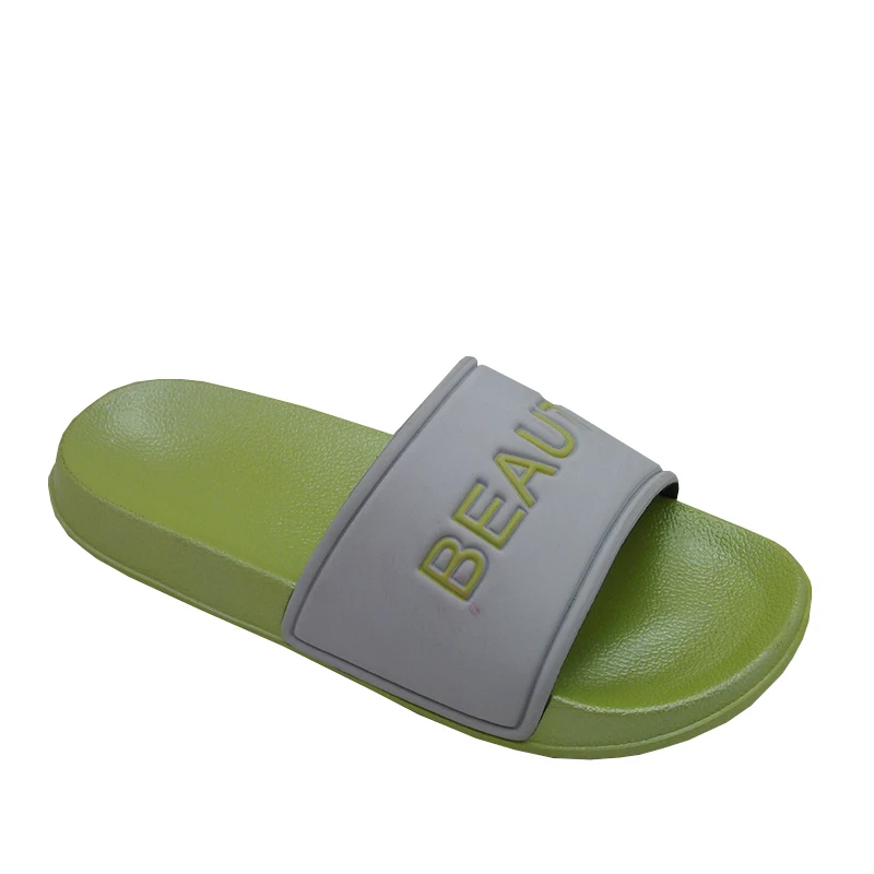 green single color simplicity fashionable bright outdoor summer trendy soft EVA outsole   slippers for women
