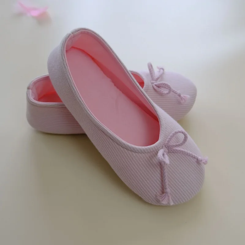 Ballerina Slippers Good Quality Custom with Logo Sock with Non Slipper Leather Sole