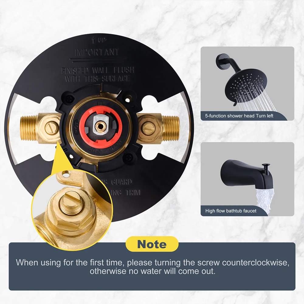 Матовый черный круглый душевой набор для ванной комнаты настенный смеситель душа дождевая Душевая система