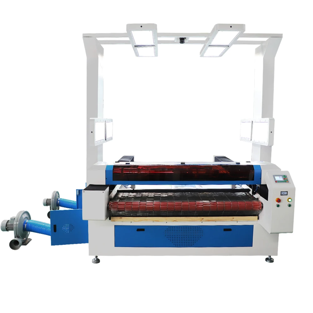 Auto feeding fabric ccd camera scanning laser cutting machine for textile leather toys