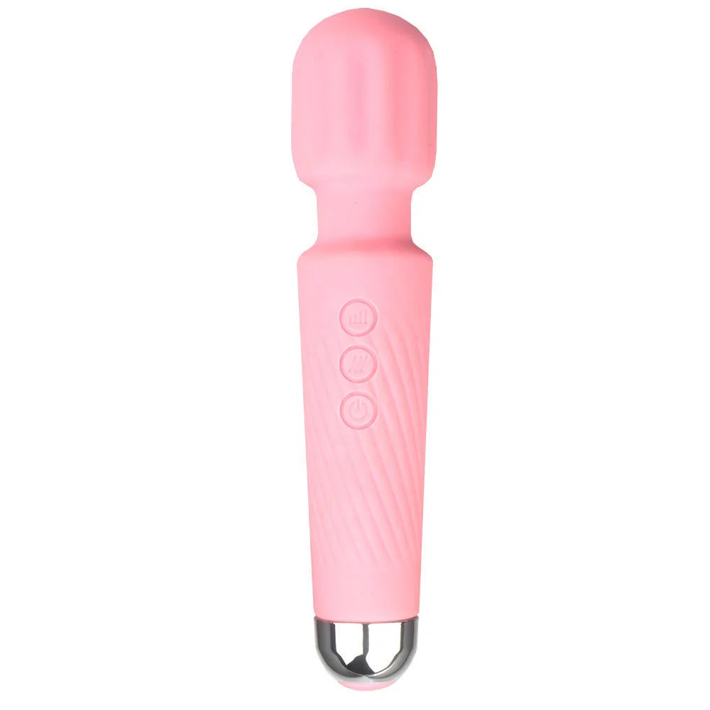 Hot Sell Pink Cordless Handheld Personal Waterproof Massager Orgasm Stick Sex Vibrator Wand Massager For Women