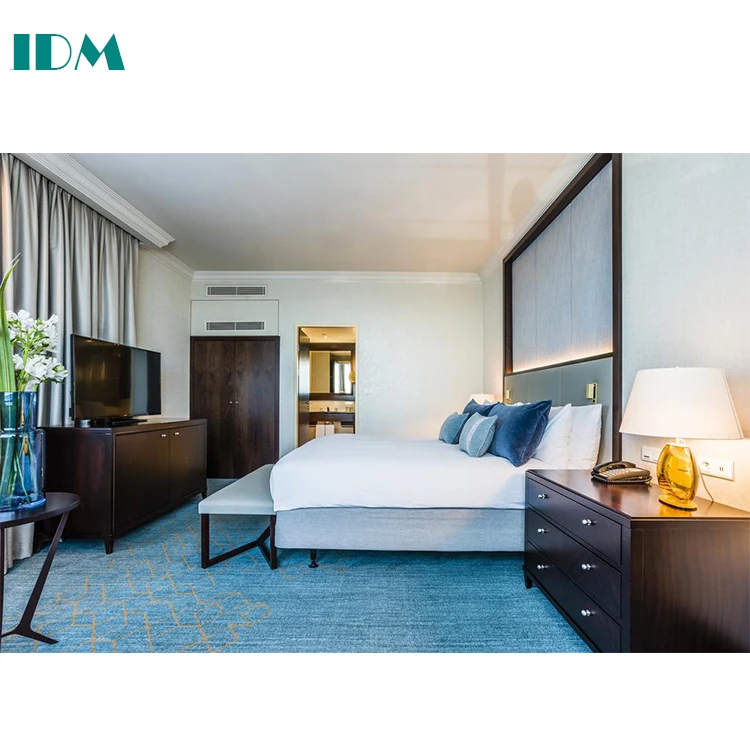 IDM-486 Modern Hotel Room Bed Furniture For 5 Stars Hotel  Furniture