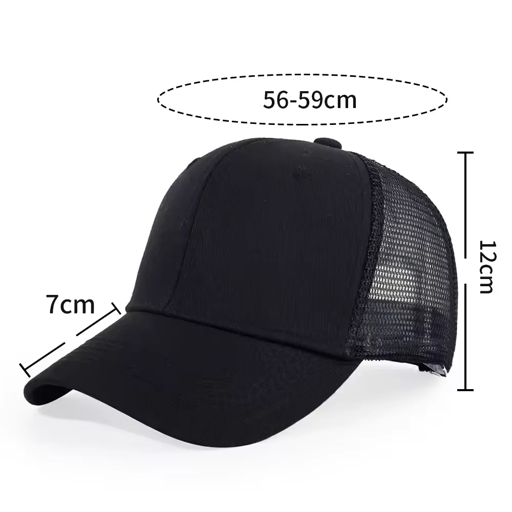 Wholesale Plain 6 Panel Trucker Cap Embroidery Snapback Mesh Sports Baseball Cap  Hat Blank Trucker Hats For Man