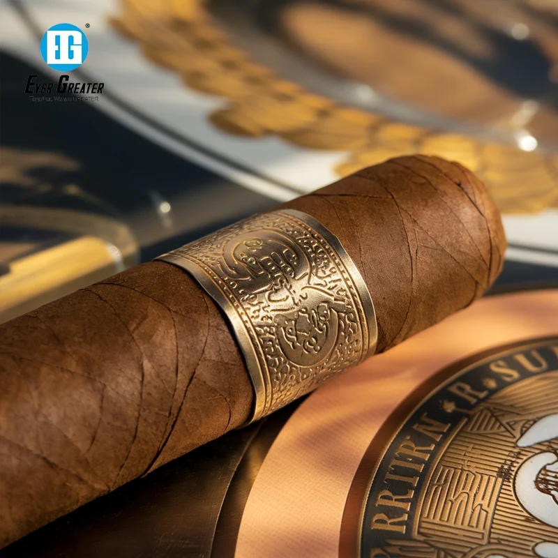 Private Custom Waterproof Vinyl Cigar Stickers with Gold Foil Cigar Labels