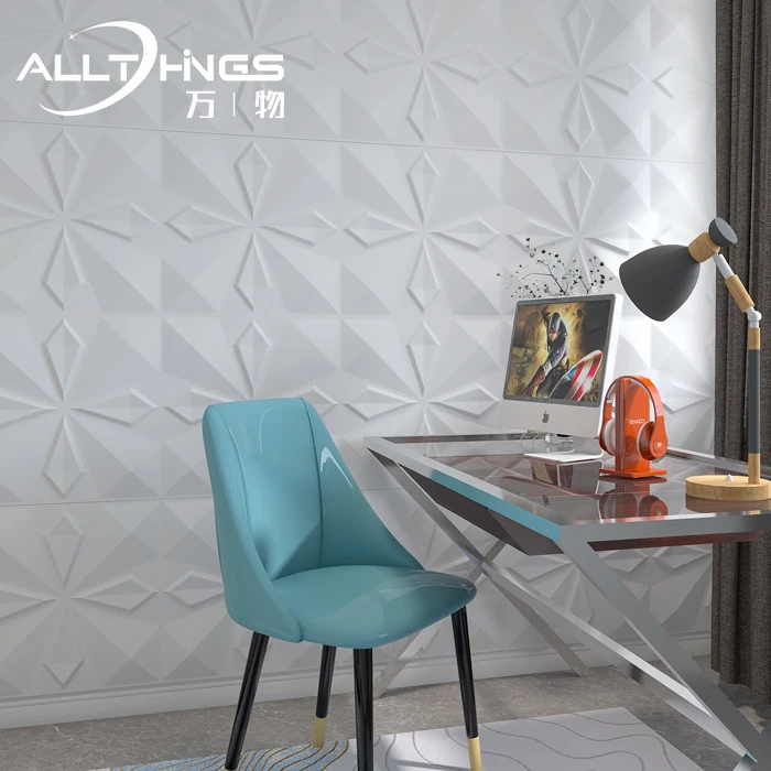 Green Material PVC 3D Wall Panels for Living Room Decoration Wallpaper 3d Home Decoration High Quality European Modern Geometric