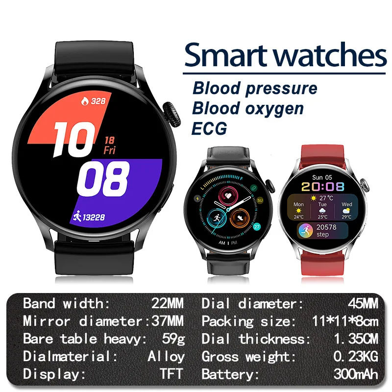 North edge Q3 heart rate sleep blood oxygen monitoring, blood pressure measurement information push call Watch