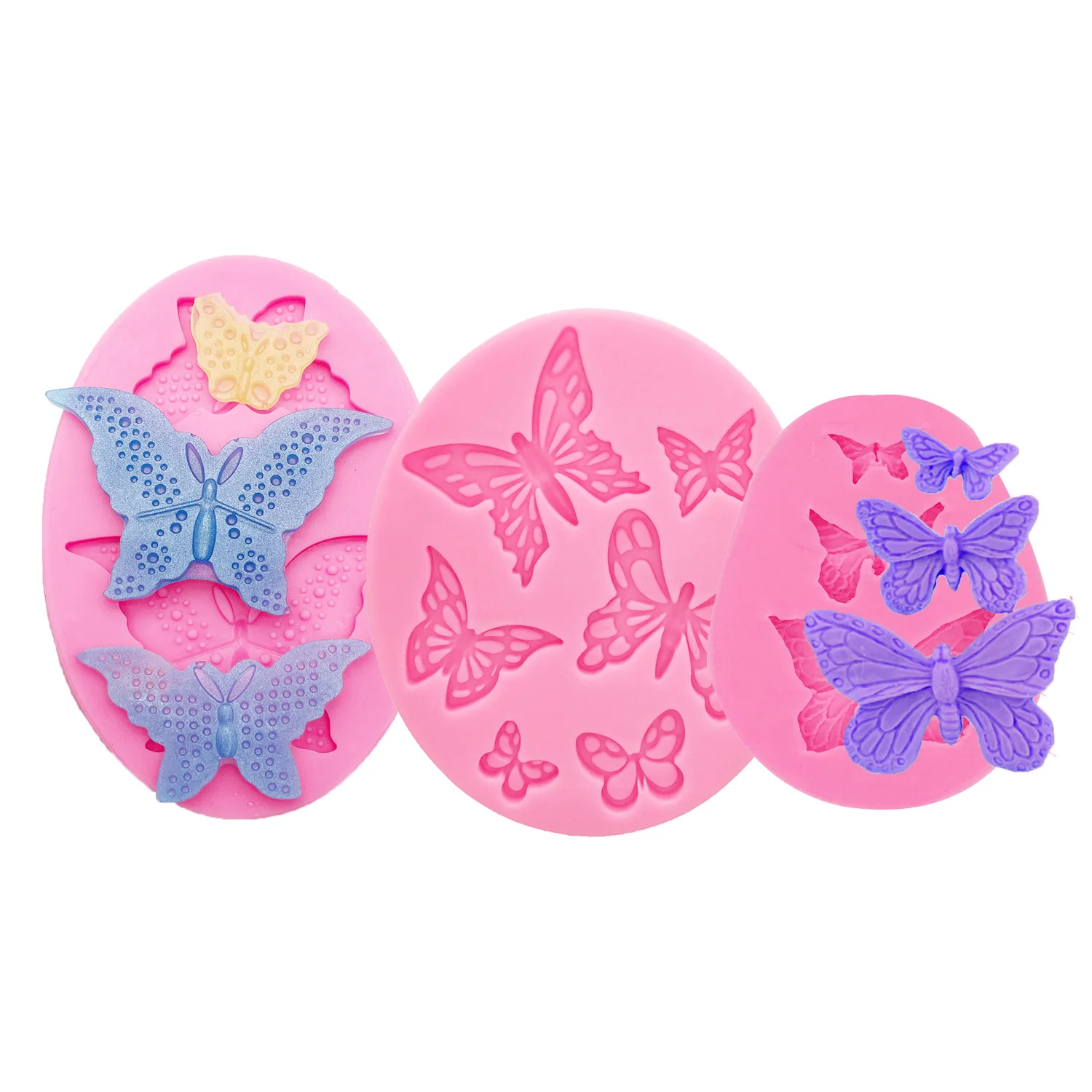 D0070 Sugar Craft Silicone Butterfly Molds for Baking Fondant Cake Decoration Chocolate Mould Candy Clay Resin Mold