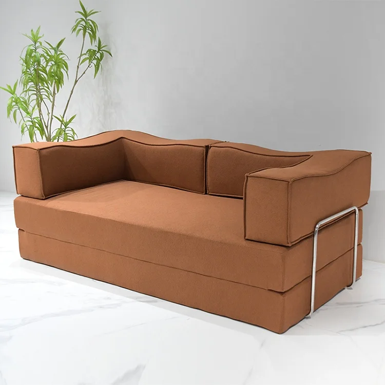 Foshan Manufacture Living Room Furniture Fabric Comfortable Rolled Vacuum Packed Green Machine Air Compressed Sofa Bed In A Box