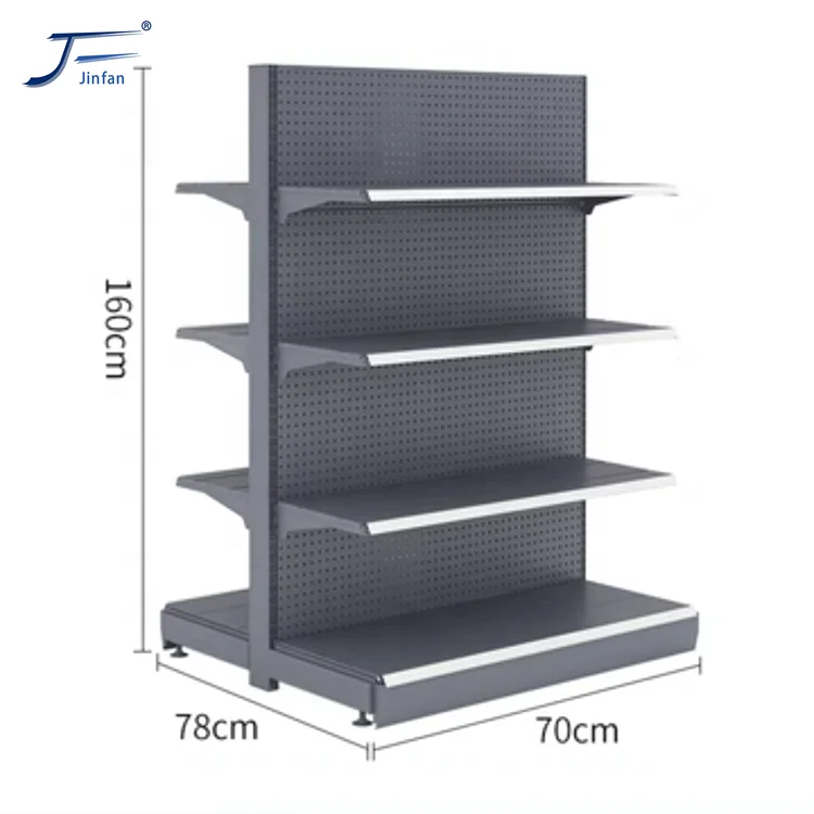 Customized metal supermarket  Small Grocery Shelves Metal Store Gondola Shelves Metal Shelving