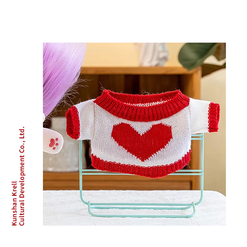custom  DIY  Doll trade  Fashion Crochet Toys Clothes Cartoon Mini Knit dolls sweater