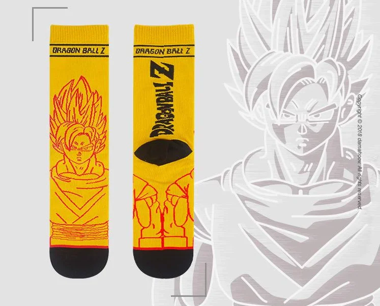 Custom men novelty funny socks combed cotton cartoon character socks japanese anime socks