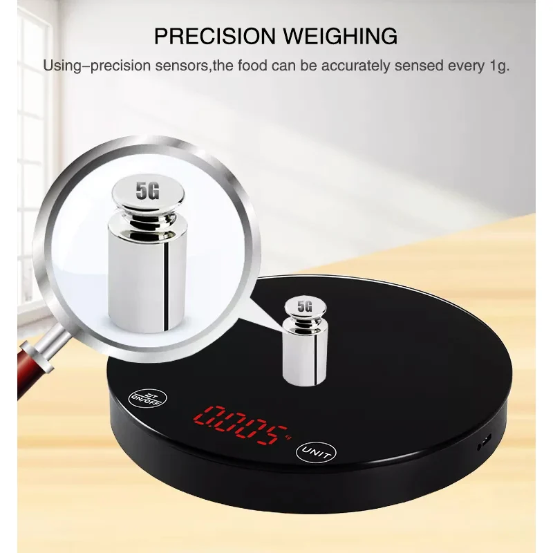 Smart Electronic Scale Digital Fruit Scales with Bowl Auto off 10 kg Kitchen Food weight Scale