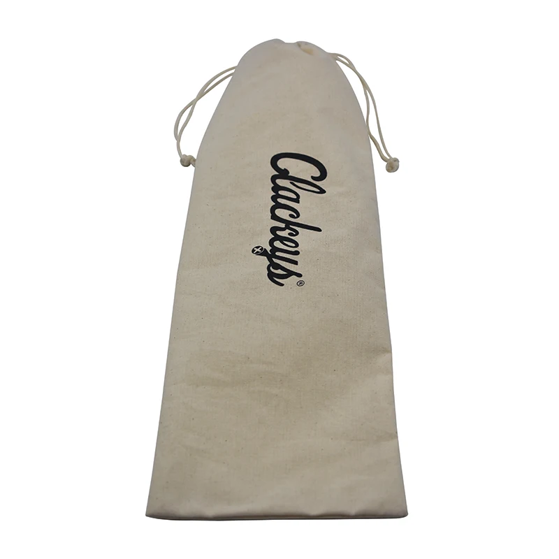 Custom Logo Printed  Cotton Muslin Drawstring Bag For Chopstick Packing
